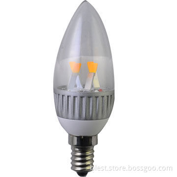 E14 LED filament bulbs with 4W, 220V AC, 500lm, CRI>80, CE and RoHS approvals